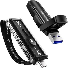 MOVE SPEED 2 Pcs 1TB USB Drive External SSD 560MB/s USB 3.2+USB C Dual Ports External Drive for iPhone 15/16/17 Series/Mac/Android in Saudi Arabia