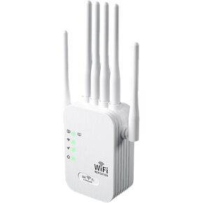 WiFi Repeater Wireless Signal Booster, WiFi Extender for Home,Dual-Band Wireless Repeater w/Ethernet Port,Up to 1800 Sq. Ft, 64 Devices,Internet Signal Booster in Saudi Arabia