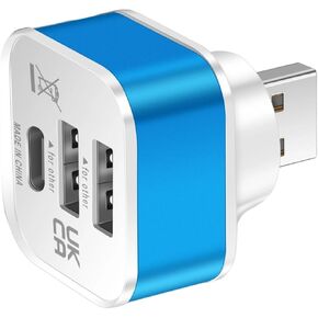 Small USB Adapter Multi USB Splitter Extender Computer Accessories 1 Male to 3 Port Multiple Expander for Laptop in Saudi Arabia