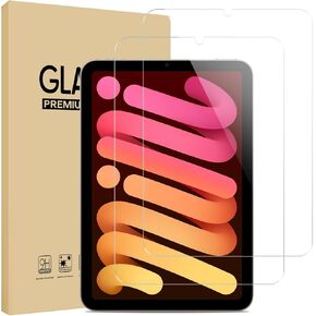 2 Pack Screen Protector for iPad Mini 7 A17 Pro, HD Tempered Glass Film Guard for iPad Mini 7th/6th Generation 8.3 Inch 2024/2021 Model, Anti-Scratche Compatible Face ID & Case Friendly in Saudi Arabia