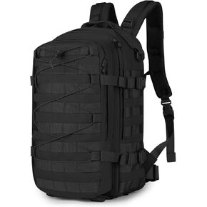 G-raphy حقيبة ظهر تكتيكية 20 لتر، حقيبة ظهر عسكرية صغيرة Daypack حقيبة عمل للجيش من Molle حقائب ظهر للدراجات النارية للرجال والنساء والتخييم وركوب الدراجات والسفر والمشي لمسافات طويلة والرياضة في الهواء الطلق (أسود-2) in Kuwait
