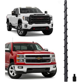 Short Spiral Rubber Antenna Compatible with Chevy Silverado 1500 & GMC Sierra Trucks, Internal Copper Coil for Enhanced Reception, 7 inches Chevy Antenna Replacement Accessories in Kuwait