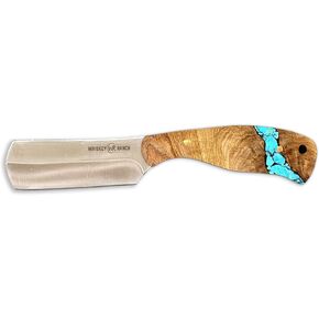WHISKEY BENT HAT CO. Bullcutter Fixed Blade Knife 440C Stainless Steel 6.5" Overall Length w/Leather Sheath (Turquoise River) in Kuwait