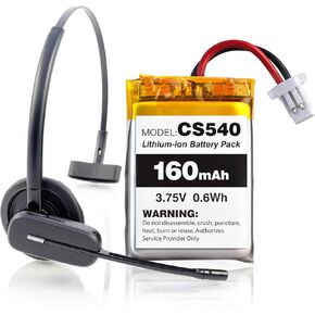 Replacement Battery for Plantronics CS540 C054 Wireless Headset Headphones Repair for PL-86180-01 & 84479-01,86180-01,High Capacity 160mAh in Saudi Arabia