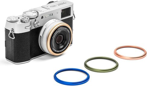 مجموعة حلقات الألوان NiSi - مجموعة من 4 حلقات ألوان مزخرفة لسلسلة Fujifilm X100 - 1 لكل منها ذهبي وذهبي وردي وأزرق وأخضر - متوافقة مع Fujifilm X100، X100S، X100F، X100T، X100V، X100VI in Kuwait