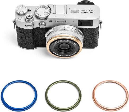 مجموعة حلقات الألوان NiSi - مجموعة من 4 حلقات ألوان مزخرفة لسلسلة Fujifilm X100 - 1 لكل منها ذهبي وذهبي وردي وأزرق وأخضر - متوافقة مع Fujifilm X100، X100S، X100F، X100T، X100V، X100VI in Kuwait