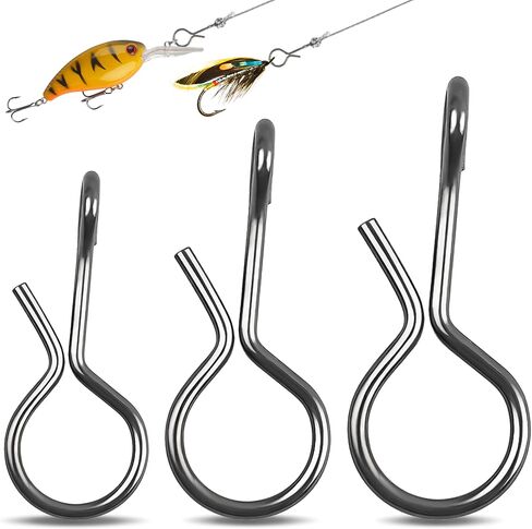 Quick Fly Fishing Snaps, 150pcs No Knot Stainless Steel Snaps Fast Change Connect Clips Lure Connector Tackle for Flies Hooks Jigs Lures in Saudi Arabia