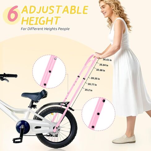 LEICHTEN Bike Training Handle for Kids, 6-Level Height Adjustable Extended Bicycle Trainer, Sturdy Bike Accessories for Kids, Balance Bike Handle for Teaching Riding Without Training Wheels in Saudi Arabia