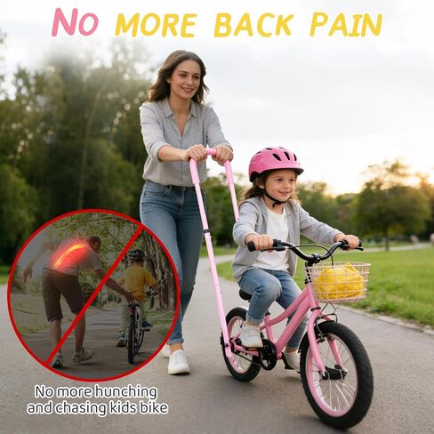 LEICHTEN Bike Training Handle for Kids, 6-Level Height Adjustable Extended Bicycle Trainer, Sturdy Bike Accessories for Kids, Balance Bike Handle for Teaching Riding Without Training Wheels in Saudi Arabia