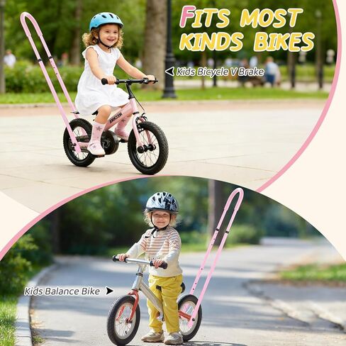 LEICHTEN Bike Training Handle for Kids, 6-Level Height Adjustable Extended Bicycle Trainer, Sturdy Bike Accessories for Kids, Balance Bike Handle for Teaching Riding Without Training Wheels in Saudi Arabia