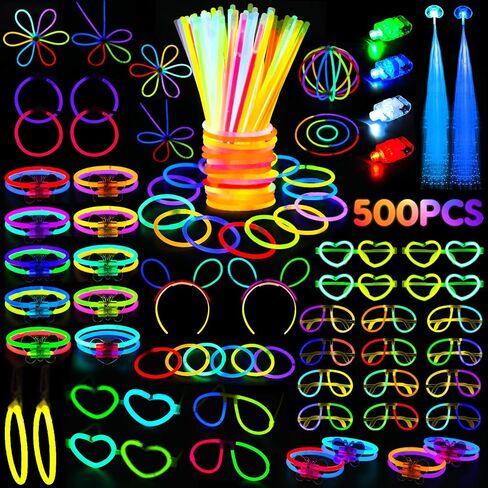 244 Pack Glow in the Dark Party Supplies for Kids, Neon Party Favors for Kids, Glow Party Favors for Kids 8-12, Kids Led Light Up Party Favors,Kids New Years Eve Party Supplies in Saudi Arabia