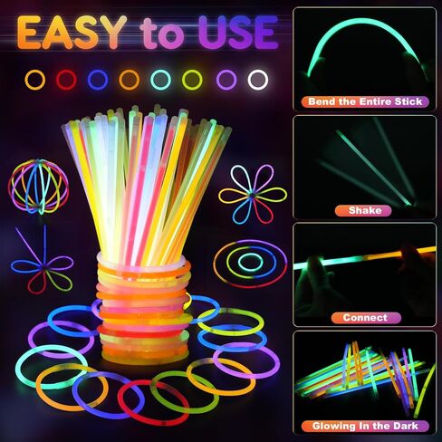 244 Pack Glow in the Dark Party Supplies for Kids, Neon Party Favors for Kids, Glow Party Favors for Kids 8-12, Kids Led Light Up Party Favors,Kids New Years Eve Party Supplies in Saudi Arabia