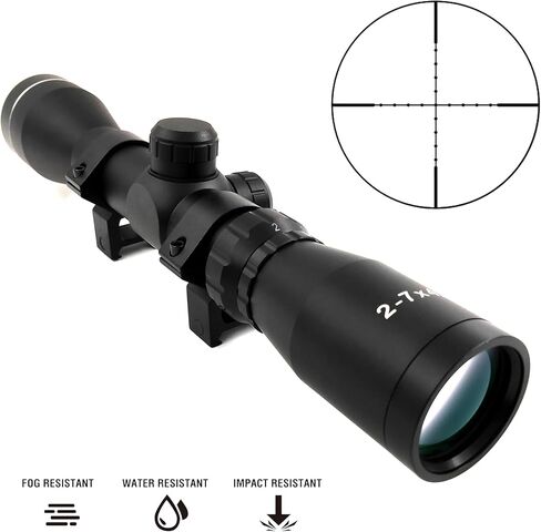 2-7x42 Long Eye Relief Scope Mil-dot Reticle 30mm Tube Diameter Fits Mosin Nagant 1891/30 M39 with Mount Rings in Saudi Arabia