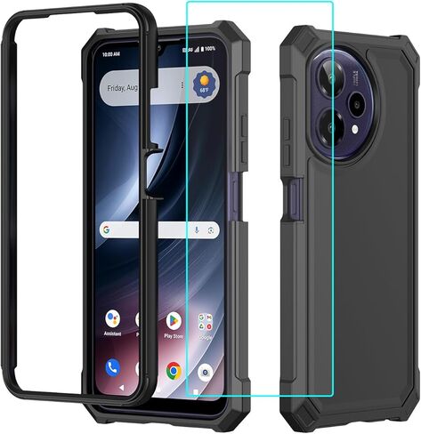 for Cricket Icon Pro 2026 Phone Case / AT&T Motivate Pro 2 5G Case with Screen Protector,Full Body Protection Front PC Back Soft Silicone Bumper,Heavy Duty Protection Shockproof Phone Case Purple in Saudi Arabia