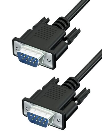 Eaeon 5FT أسود DB9-to-DB9 RS232 كابل 9 دبوس سلك تمديد تسلسلي، ذكر إلى ذكر مباشرة من خلال سلك DTE-to-DCE التسلسلي القياسي للكمبيوتر والطابعة والماسح الضوئي والراسمة والرمز الشريطي وشاشة اللمس ولوحة MCU in Saudi Arabia
