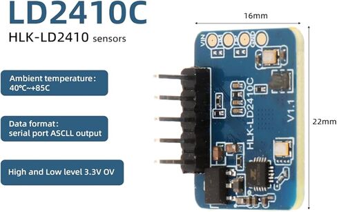 وحدة استشعار LD2410C LD2410 وحدة استشعار رادار الموجة المليمترية عدم الاتصال 24 جيجا هرتز ISM Band المنفذ التسلسلي IO مستوى الإخراج HLK-LD2410 رادار الوجود البشري in Saudi Arabia