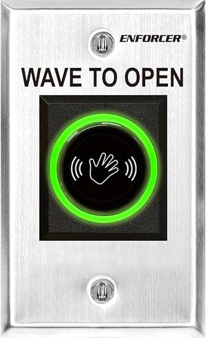 Seco-Larm SD-927PKC-NEQ Enforcer Wave-To-Open Sensor, No-Touch, 12-24 VAC/VDC, Stainless Steel Single-gang Plate, LED Illuminated Sensor Area in Saudi Arabia