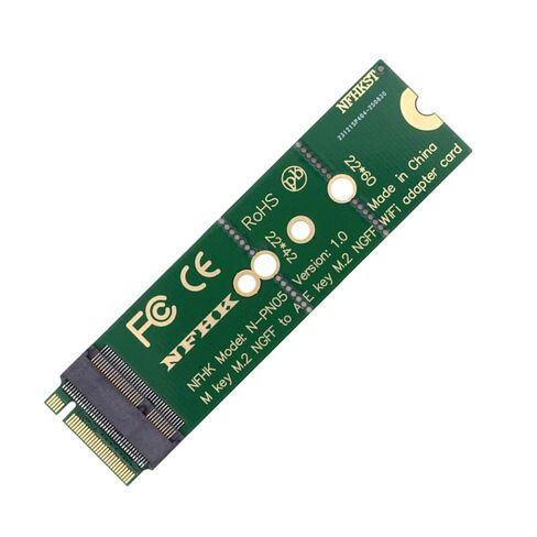 بطاقة شبكة WiFi Riser NGFF Key-E بطاقة شبكة لاسلكية إلى M.2 NGFF Key-M NVME SSD محول متوافق مع Wifi6 WIFI7 in Kuwait