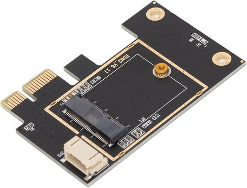 NGFF M2 to PCIe Network Card Adapter, Upgrade Desktop Computer WiFi Signal Strength and Coverage, Plug and Play, Black Board, Desktop Computers in Saudi Arabia