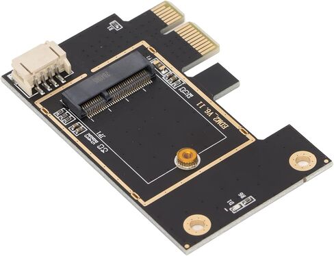 NGFF M2 to PCIe Network Card Adapter, Upgrade Desktop Computer WiFi Signal Strength and Coverage, Plug and Play, Black Board, Desktop Computers in Saudi Arabia