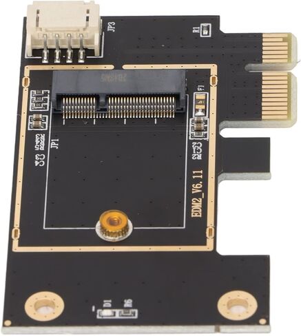 NGFF M2 to PCIe Network Card Adapter, Upgrade Desktop Computer WiFi Signal Strength and Coverage, Plug and Play, Black Board, Desktop Computers in Saudi Arabia