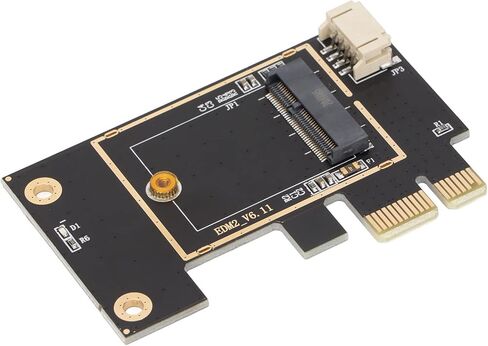 NGFF M2 to PCIe Network Card Adapter, Upgrade Desktop Computer WiFi Signal Strength and Coverage, Plug and Play, Black Board, Desktop Computers in Saudi Arabia