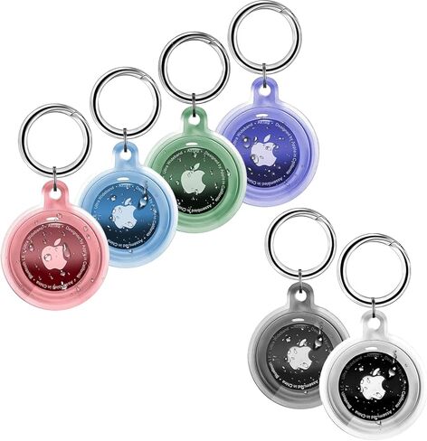 6 عبوات حافظة لبطاقات Apple Air tag 6 عبوات مع سلسلة مفاتيح، حامل بطاقات هوائية مقاوم للماء، حافظة للحيوانات الأليفة، التتبع، الأطفال، الحقائب، المفاتيح، الأمتعة in Saudi Arabia