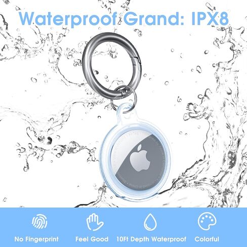6 عبوات حافظة لبطاقات Apple Air tag 6 عبوات مع سلسلة مفاتيح، حامل بطاقات هوائية مقاوم للماء، حافظة للحيوانات الأليفة، التتبع، الأطفال، الحقائب، المفاتيح، الأمتعة in Saudi Arabia