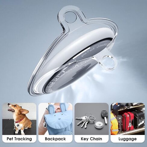 6 عبوات حافظة لبطاقات Apple Air tag 6 عبوات مع سلسلة مفاتيح، حامل بطاقات هوائية مقاوم للماء، حافظة للحيوانات الأليفة، التتبع، الأطفال، الحقائب، المفاتيح، الأمتعة in Saudi Arabia