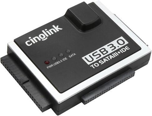 محول SATA IDE إلى USB 3.0 لـ 2.5 بوصة/3.5 بوصة IDE وSATA خارجي HDD/SSD مع محول طاقة 12 فولت 2 أمبير in Saudi Arabia