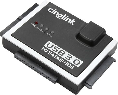 محول SATA IDE إلى USB 3.0 لـ 2.5 بوصة/3.5 بوصة IDE وSATA خارجي HDD/SSD مع محول طاقة 12 فولت 2 أمبير in Saudi Arabia