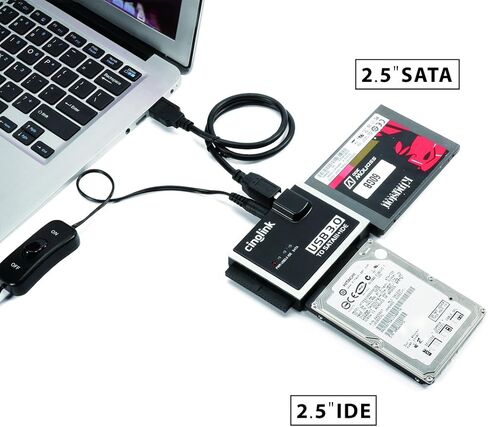 محول SATA IDE إلى USB 3.0 لـ 2.5 بوصة/3.5 بوصة IDE وSATA خارجي HDD/SSD مع محول طاقة 12 فولت 2 أمبير in Saudi Arabia