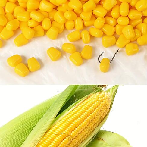 50Pcs Lure Bait Resembling Sinking Corn Kernels, Soft Fishing Bait Tackle in Saudi Arabia