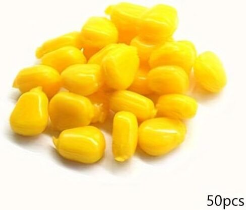 50Pcs Lure Bait Resembling Sinking Corn Kernels, Soft Fishing Bait Tackle in Saudi Arabia