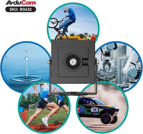 Arducam VGA Global Shutter USB Camera Module, 800 FPS@QQVGA High Speed Camera, Monochrome Wide Angle UVC Webcam for Windows, Linux OS in Saudi Arabia
