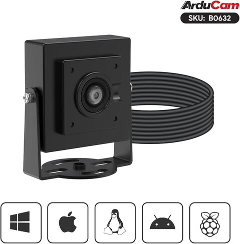 Arducam VGA Global Shutter USB Camera Module, 800 FPS@QQVGA High Speed Camera, Monochrome Wide Angle UVC Webcam for Windows, Linux OS in Saudi Arabia