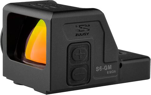 Zulisy S6-GM EDC 6 MOA Micro Red Dot Reflex Sight للحجم الكامل Gen 3 4 5 MOS Optics جاهز، متوافق مع مسدسات Glock MOS التثبيت المباشر، عدسة مفتوحة 1 × 25 مم، اهتز للاستيقاظ، بطارية جانبية in Kuwait
