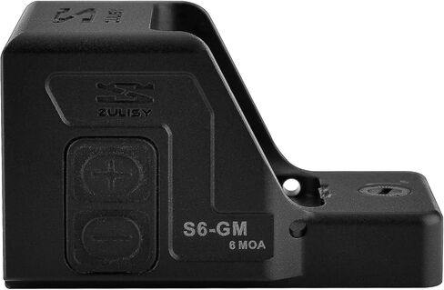 Zulisy S6-GM EDC 6 MOA Micro Red Dot Reflex Sight للحجم الكامل Gen 3 4 5 MOS Optics جاهز، متوافق مع مسدسات Glock MOS التثبيت المباشر، عدسة مفتوحة 1 × 25 مم، اهتز للاستيقاظ، بطارية جانبية in Kuwait