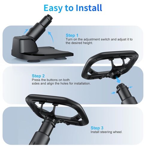 عجلة قيادة لجهاز PS5 Dualsense ووحدة تحكم Dualsense Edge، توجيه محسّن لـ GT7، F1 23، ملحق طاولة عجلة السباق مع أكواب شفط، متوافقة مع وحدة تحكم Playstation 5، أسود in Saudi Arabia