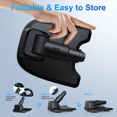 عجلة قيادة لجهاز PS5 Dualsense ووحدة تحكم Dualsense Edge، توجيه محسّن لـ GT7، F1 23، ملحق طاولة عجلة السباق مع أكواب شفط، متوافقة مع وحدة تحكم Playstation 5، أسود in Saudi Arabia