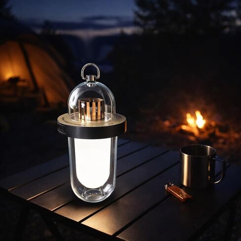 AUGE LIGHT Vintage Camping Lantern Rechargeable, LED Camping Light with Flickering Flame Effect, IP54 Waterproof Outdoor Camping Lamp for Patio, Porch, Garden Decor in Saudi Arabia