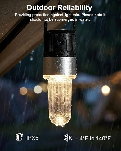 livinlarge أدى التخييم فانوس USB قابلة للشحن، أضواء الطوارئ مصباح خيمة المحمولة مع هوك، 4 وسائط الإضاءة، مع ميزة المرفق المغناطيسي، للمشي لمسافات طويلة، حزب، معسكر، صيد الأسماك، انقطاع التيار الكهربائي، 4 حزمة in Kuwait