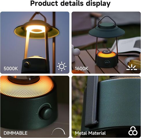 AUGE LIGHT LED Camping Lantern, Dimmable Rechargeable Camping Light with Detachable Tripod, Color Temperature 1600K-5000K, Camping Lights & Lanterns, Camping Lamp for Home Power Outage, Hiking in Saudi Arabia