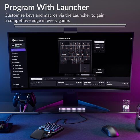 Keychron C0 HE 8K Wired One-Handed Gaming Keypad, Rapid Trigger Hall Effect Magnetic Switches, 35 Programmable Keys, Per-Key RGB Lighting, Web-Based Configurator, Compatible with Windows & macOS in Saudi Arabia