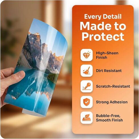 5 Mil Thermal Laminating Pouches (Pack of 100) – Heavy Duty Clear Laminating Sheets with Round Corners for Important Documents; Holds 8.5 × 11 Inch Documents, 9 × 11.5 Inch Lamination Pouches in Saudi Arabia