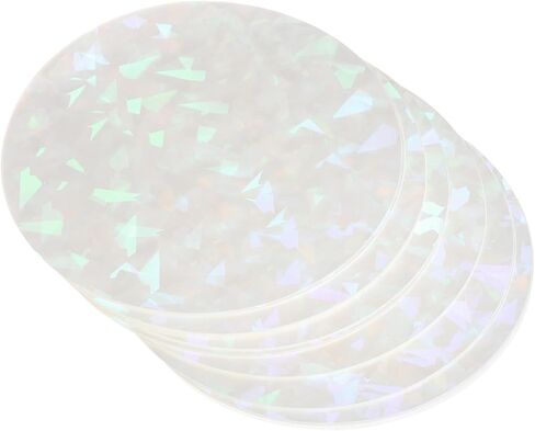 MECCANIXITY 100 Pcs Badge Protective Film for 75mm/3in Badge Button Maker, 85mm/3.3in Badges Pin Glittering Film Clear Holographic Laminate Sheets for Button Maker, Rainbow Style in Saudi Arabia