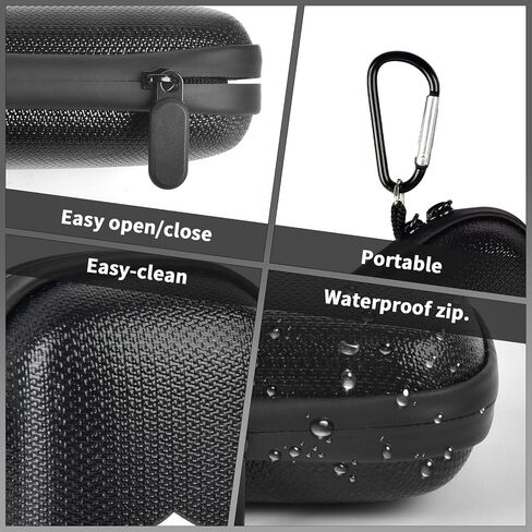 Fire Resistant SSD Case Compatible with for SanDisk Extreme Pro/for SanDisk Portable SSD 500GB 1TB 2TB 4TB 8TB, for Crucial X9 X10 Pro, Travel Organizer with SD Card Slots & Cable Pocket, Bag Only in Saudi Arabia