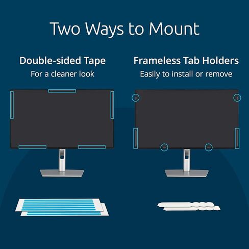 Kensington High Clarity Privacy Screen for 34 inch 21:9 Widescreen Monitor, Easy Installation Computer Privacy Filter for Desktop, 2H hardness Protection, Compatible with LG Samsung Dell, HC340E219A in Saudi Arabia