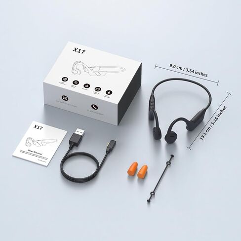 سماعات CXK Bone Conduction Headphones IPX8 سماعات سباحة مقاومة للماء، بلوتوث 6.0 سماعات أذن مفتوحة وضع MP3 مع ذاكرة 32 جيجابايت، وقت تشغيل 12 ساعة، سماعة رأس لاسلكية تحت الماء مناسبة للجري وركوب الدراجات in Saudi Arabia