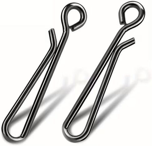 50 Pack Fishing Lure Clips, Stainless Steel Fishing Snap Connectors & Sinking Clips for Saltwater in Saudi Arabia